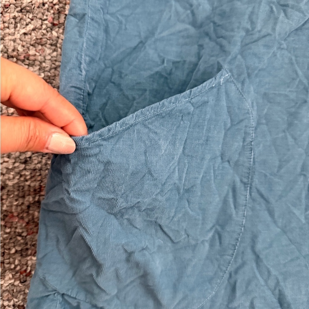 CP Shades Blue Micro Corduroy Cotton Tunic Top M - Picture 9 of 10